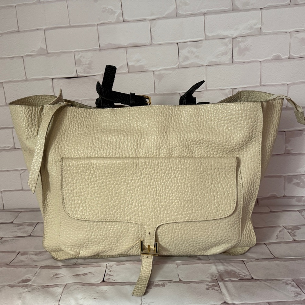 osklen rio de janeiro bag 
Elegant Cream Leather Tote Bag - Picture 4 of 15